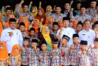 Rombongan Kafilah Kabupaten Kudus sebelum berangkat ke Boyolali (Foto:Aik)