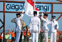 Tiga petugas akan menjadi pasukan pengibar bendera (Foto:Pendim)