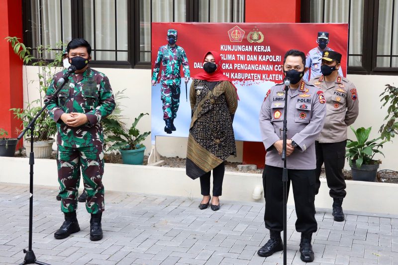 Panglima TNI Dan Kapolri Tekankan Tracing Dan Traking Dilakukan Secara Masif Di Kabupaten Klaten (Foto:Istimewa)