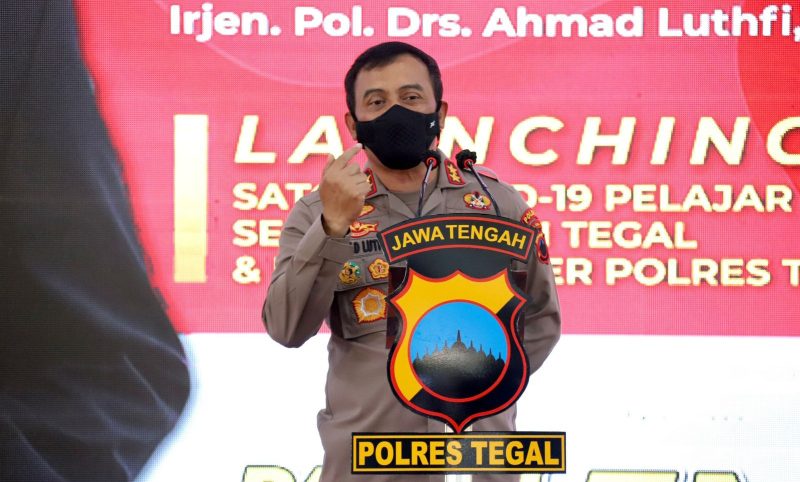 Kapolda Jateng : Satgas Covid Pelajar di Tegal Kreatif dan Pertama Di Indonesia (Foto:Istimewa)