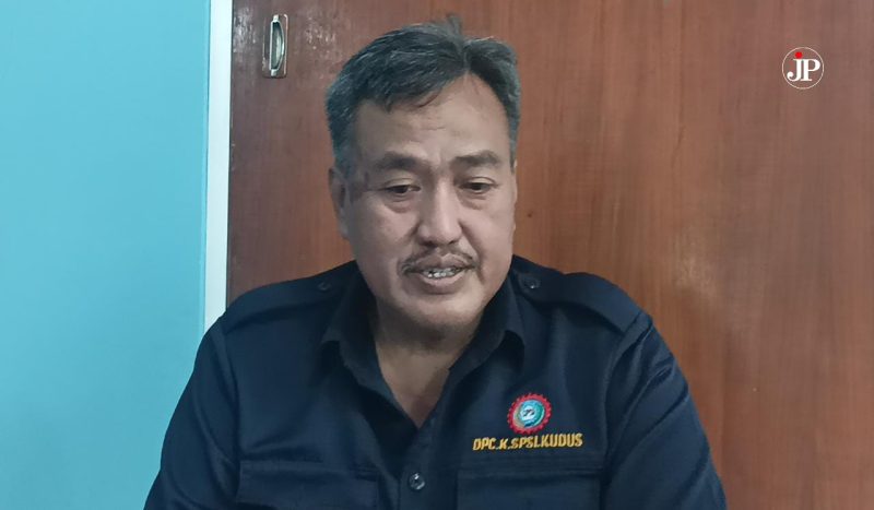 Sekretaris SPSI Kudus Moh Makmun. (Foto:J02)