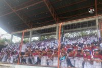 Didukung ratusan suporter, kesebelasan SMP Negeri 3 Kudus Juara Sepakbola Popda Kudus (Foto:J02) 