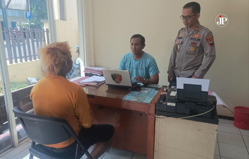 Polsek Kota Kudus berhasil menangkap pelaku curanmor perusakan motor di perempatan Johar. (Foto:J02)