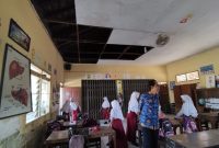 Kondisi ruang kelas di SD 1 Negeri Setrokalangan, Kudus. (Foto:J05)