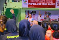 Bupati Kudus Hartopo saat membuka cabang olahraga (cabor) bola basket 5x5 di Gedung Olahraga (GOR) Bung Karno, Kelurahan Wergu Wetan, Kecamatan Kota, Kabupaten Kudus Kudus. (Foto:Istimewa)