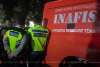 Inafis Polres Kudus dilokasi pembunuhan (Foto:JP) 