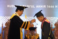 Prosesi wisuda mahasiswa Universitas Muhammadiyah Kudus (UMKU) di Gedung Crystal Building. (Foto: Istimewa)