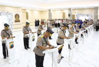 Sejumlah PJU dan Kapolres di Polda Jateng mengikuti sertijab (Foto:Istimewa)
