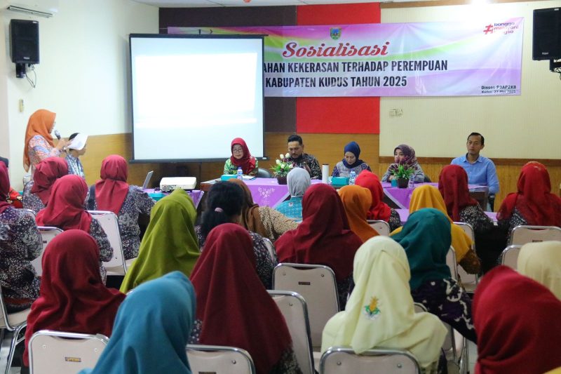 Sosialisasi Pencegahan Kekerasan terhadap Perempuan yang digelar oleh Dinas Sosial P3AP2KB Kudus. (Foto: Istimewa)