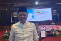 Bupati Kudus, Sam’ani Intakoris meluncurkan aplikasi Kudus Sehat pada Kamis, 26/6/2025. (Foto: J05)