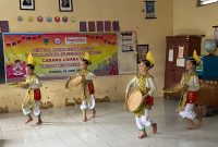 Peserta lomba tari dalam ajang FLS3N tingkat Kecamatan Dawe, Kabupaten Kudus. (Foto: J05)