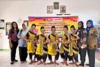 Regu tari SD 2 Wergu Wetan yang menjadi Juara 1 di ajang FLS3N Tingkat Kecamatan Kota, Kabupaten Kudus. (Foto: JP)