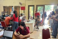 Pendaftaran Car Free Night di Kantor Dinas Perdagangan Kabupaten Kudus. (Foto: JP)