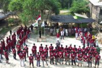 Suasana apel warga Kudus di pantai Bondo Jepara (foto:Ist) 