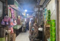 Kondisi Pasar Brayung yang berlokasi di Desa Mejobo, Kecamatan Mejobo, Kabupaten Kudus. (Foto: J05)