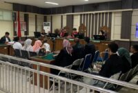 Suasana sidang atas kasus tindak pinda korupsi tanah uruk dalam pembangunan SIHT Kabupaten Kudus di PN Semarang beberapa waktu lalu. (J03/A01)