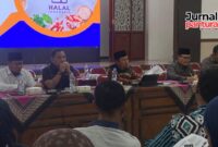 Public Hearing tentang Ranperda Produk Halal oleh Pansus III DPRD Kudus di Aula DPRD pada Kamis, 11 September 2025. (J03/A01)