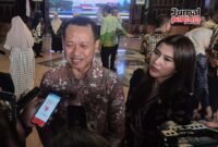 Bupati Kudus, Sam'ani Intakoris dan Wakil Bupati Kudus, Bellinda Birton. (Foto: J02)