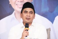 Wakil Gubernur Jawa Tengah, Taj Yasin Maimoen saat memberikan sambutannya dalam kegiatan Sarasehan Hari Santri Nasional tahun 2025 di Pondok Pesantren Roudlotuth Tholibin Bendan, Kudus, pada Selasa (21/10/2025). (Foto: ISTIMEWA) 