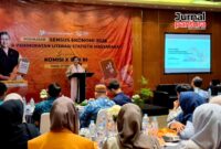Anggota DPR RI, Lestari Moerdijat saat memberikan sambutannya dalam Sosialisasi Sensus Ekonomi 2026 dan Peningkatan Literasi Statistik Masyarakat pada Senin (27/10/2025). (Foto: JP)