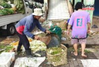 Pemilahan sampah organik di Pasar Bitingan, Kabupaten Kudus. (Foto: J05)