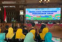 Sosialisasi pencegahan perkawinan anak di Pendapa Kabupaten Kudus. (Foto: J05) 