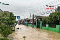 Salah satu lokasi banjir di wilayah Mejobo (Foto:JP)