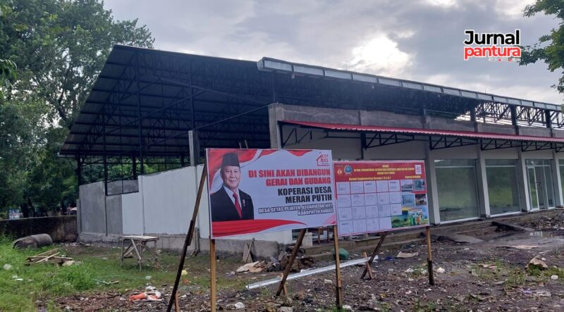 Pembangunan gedung operasional KDKMP di Desa Getaspejaten, Kecamatan Jati, Kabupaten Kudus. (Foto: J05) 