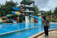 Waterboom di dalam Museum Kretek Kabupaten Kudus. (Foto: J05) 