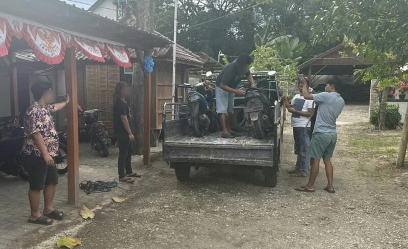 Motor Vario milik kurir J&T beserta pelaku pencurian diamankan di Cepu Blora (Foto:Polres Kudus)