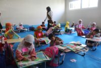 Lomba mewarnai pada Pekan Literasi Pelajar dalam rangka Hari Pers Nasional Tahun 2026 di Kabupaten Kudus. (Foto: Zonanews.id) 