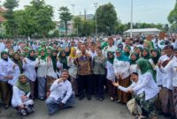 Foto bersama, usai pelantikan PPPK Paruh Waktu di lingkungan Pemkab Kudus. (Foto: J05) 