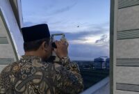 Pemantauan hilal awal Ramadan 1447 H di MAN 2 Kudus, Jawa Tengah. (Foto: J05)