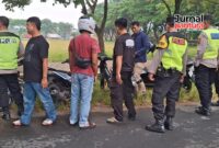 Polsek Gebog mengamankan motor yang dipakai balap liar (Foto:JP)
