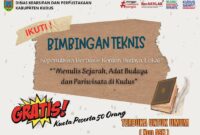 Dinas Arpusda Kudus membuka  pendaftaran untuk bimbingan teknis kepenulisan berbasis konten budaya lokal. (Foto: Istimewa) 