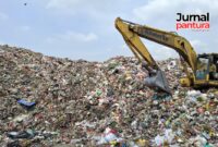 Timbunan sampah di TPA Tanjungerejo Kudus beberapa waktu lalu. (Foto: JP)