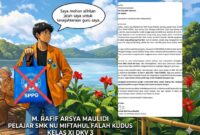 Muhammad Rafif Arsya Maulidi, siswa kelas XI SMK NU Miftahul Falah Kudus dan Surat ke Presiden (Foto Ilustrasi)