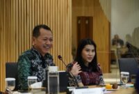Bupati Kudus Sam'ani Intakoris dan Bellinda Birton di Kemenkes (Foto:Kominfo)