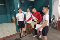 Tes pengukuran tinggi badan pada Seleksi Paskibraka Kudus. (Foto: J05)