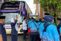 Ilustrasi. Pemberangkatan jemaah calon haji di Kabupaten Kudus, Senin, 4/5/2026. (Foto: J05) 
