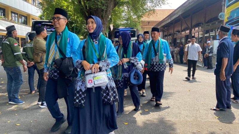 Ilustrasi. Pemberangkatan jemaah calon haji di Kabupaten Kudus. (Foto: J05) 