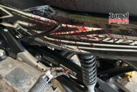 Foto motor korban pembacokan yang beredar di media sosial (Foto:JP)