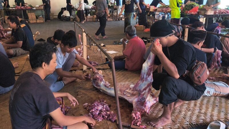 Yayasan Masjid Menara dan Makam Sunan Kudus (YM3SK) menyembelih 16 ekor kerbau dan 37 ekor kambing. (Foto: JP) 