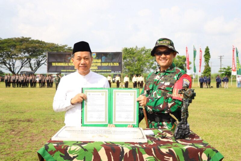 TMMD Sengkuyung Tahap II resmi ditutup. Program betonisasi jalan di Desa Gondoharum diharapkan mendukung akses dan perekonomian warga. (Foto: Diskominfo)