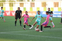 Pressing ketat para pemain Tangerang sempat menyulitkan Kudus (Foto:Istimewa)