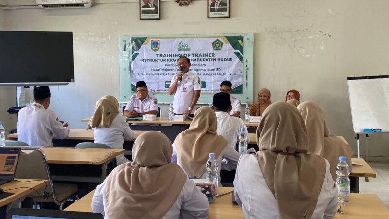 Kelompok Kerja Guru (KKG) Pendidikan Agama Islam (PAI) Sekolah Dasar (SD) Kabupaten Kudus menggelar kegiatan Training of Trainer (ToT) Instruktur Pembelajaran Mendalam bagi guru PAI SD, Rabu, 3/6/2026. (Foto: J05) 