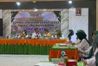 Visitasi lomba sekolah sehat di SMPN 1 Jati, Kabupaten Kudus. (Foto: J05) 