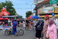 Suasana Car Free Day (CFD) di Kabupaten Kudus. (Foto: J05) 