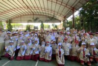 Pelepasan program pertukaran pelajar dan guru di halaman SMP 2 Jati, Kabupaten Kudus, Senin, 20 Juli 2026. (Foto: J05)