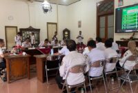 Rapat persiapan Hari Jadi ke-477 di Pendapa Kabupaten Kudus. (Foto: J05) 